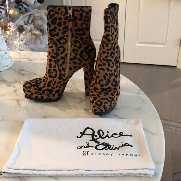 Alice + Olivia Shoes - Alice + Olivia Leopard Harper booties 41 10.5/11